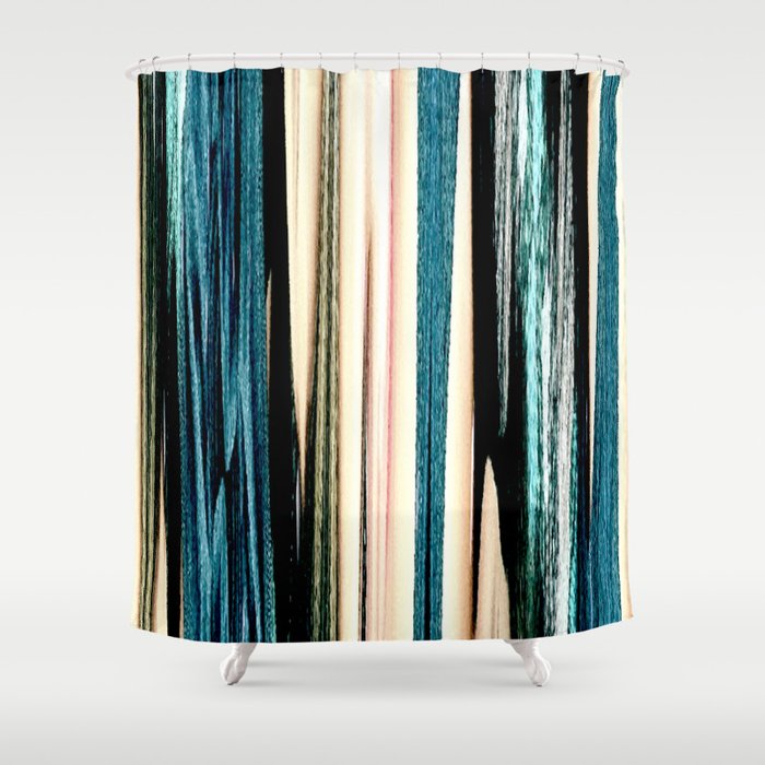 Blue Turquoise Black Grey Beige Pink, Black And Blue Shower Curtain