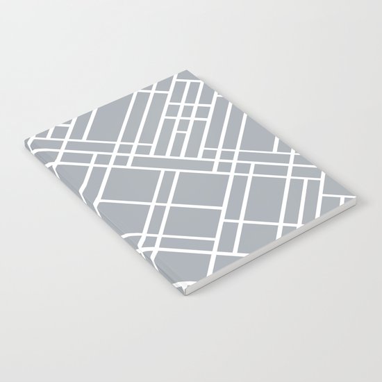 Map Outline Grey 45 Notebook