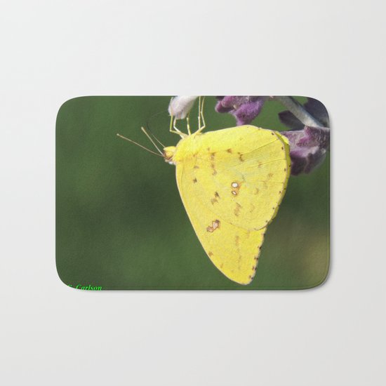 Orange Sulphur Butterfly Bath Mat
