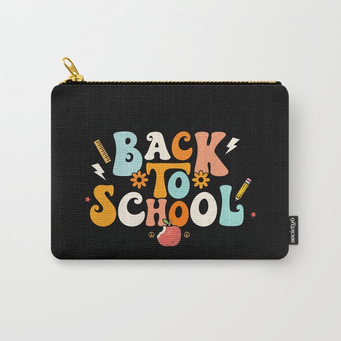 Back to school 70s retro vintage art Carry-All Pouch