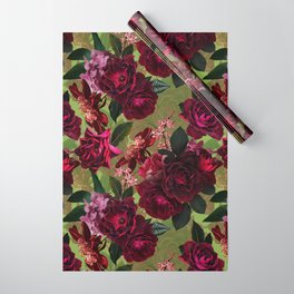 Vintage & Shabby Chic - Botanical Roses Summer Garden   Wrapping Paper