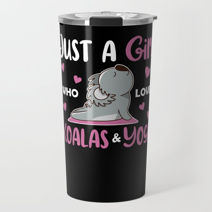 Koala Hatha Yoga Koalas Funny Meditation Namaste Travel Mug