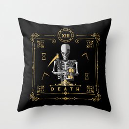 Death XIII Tarot Card Throw Pillow