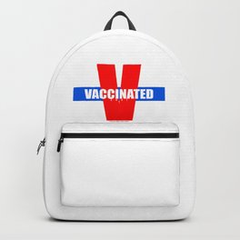 Vaccinated Backpack | Typography, Digital, Vaccinated, V, Graphicdesign, Vaccine 