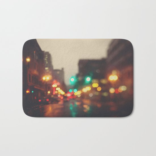 Portland In The Rain Bath Mat