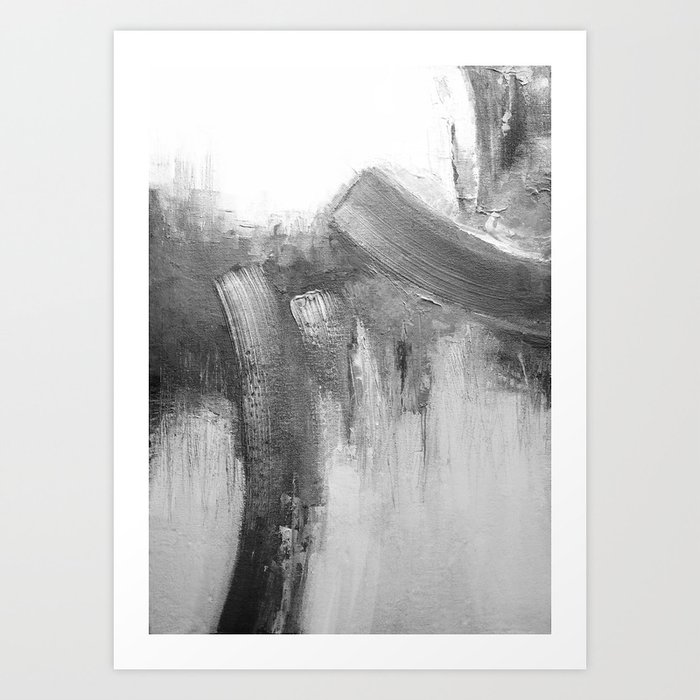 Gray abstract Art Print