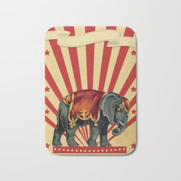 Mid 19th Century vintage retro style circus poster with large performing elephant Bath Mat | 19Thcentury, And, Bigtop, Barnum, Ringling, Bailey, Elephant, Elephants, Vintage, Barnumandbailey 
