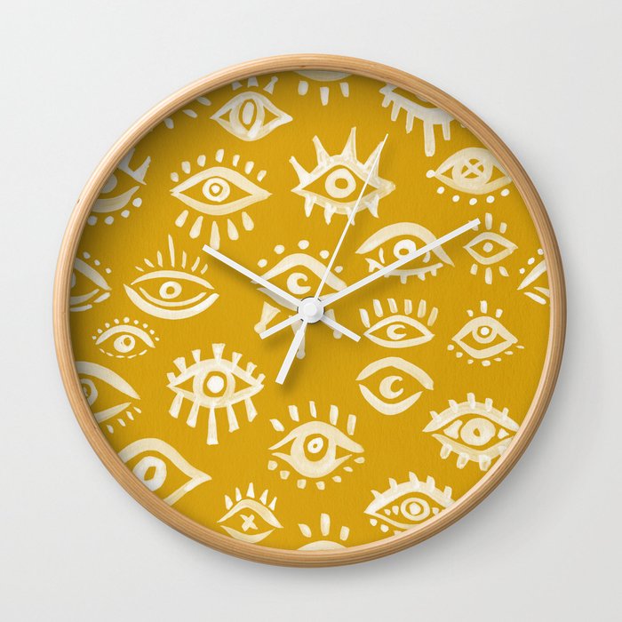 Mystic Eyes – Marigold Palette Wall Clock