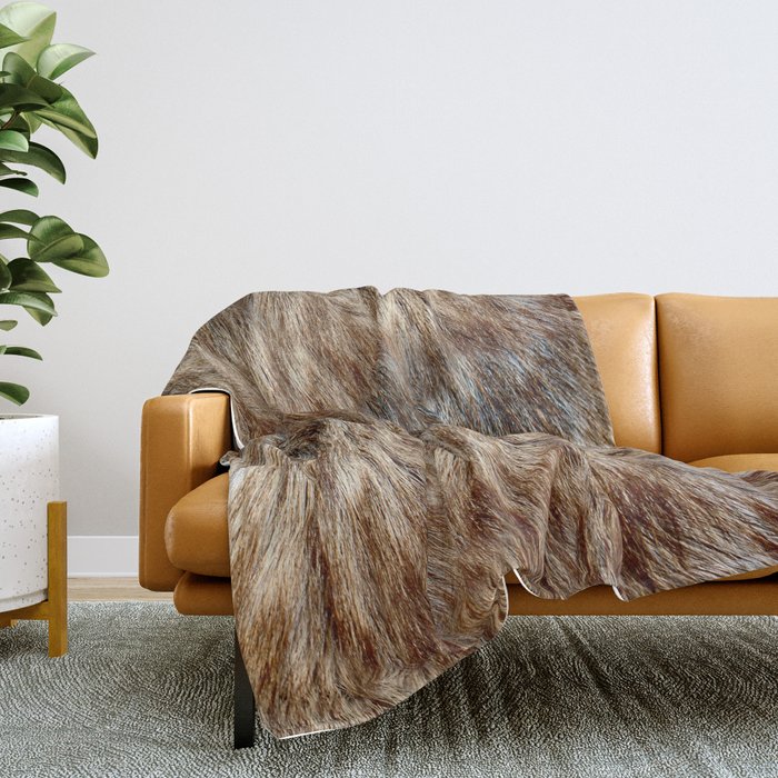 Alaska Faux Fur Throw Blanket by Crow Creek Coolture Society6