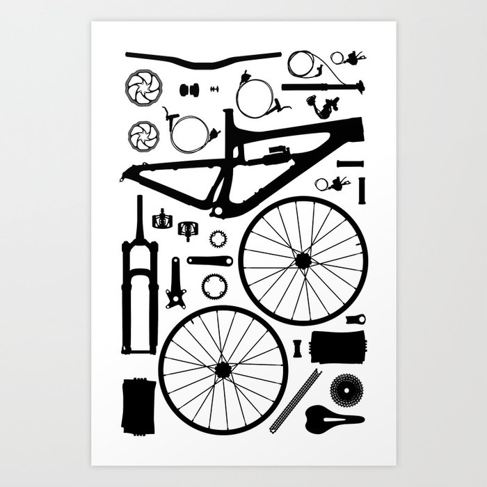 Enduro Mountain Bike Art Print By Vertik Society6