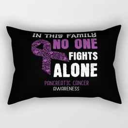 Family No Alone Purple Pancreatic Cancer Awareness Rectangular Pillow