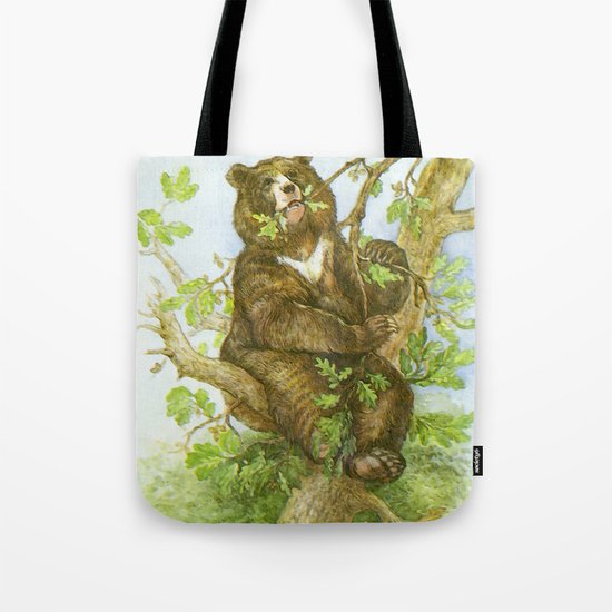 Bear on a Tree Tote Bag