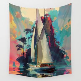 A Tropical Sail Wall Tapestry