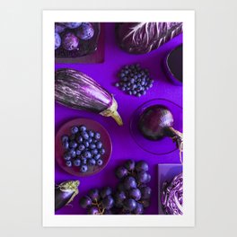 Purple - the colors of food Art Print