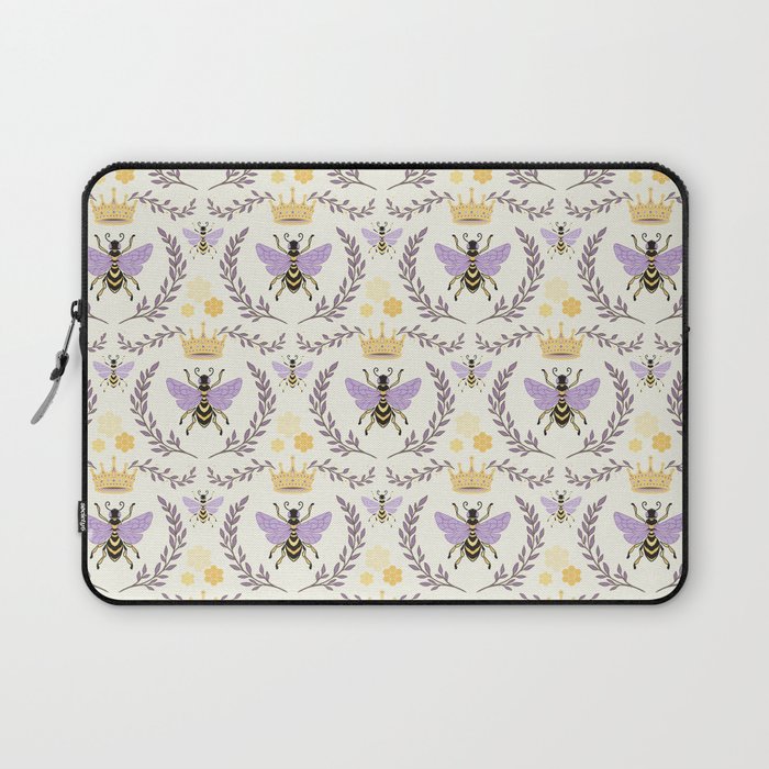 Queen Bee - Lavander Purple and Yellow Laptop Sleeve