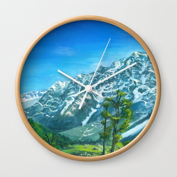Himalaya mountains Wall Clock