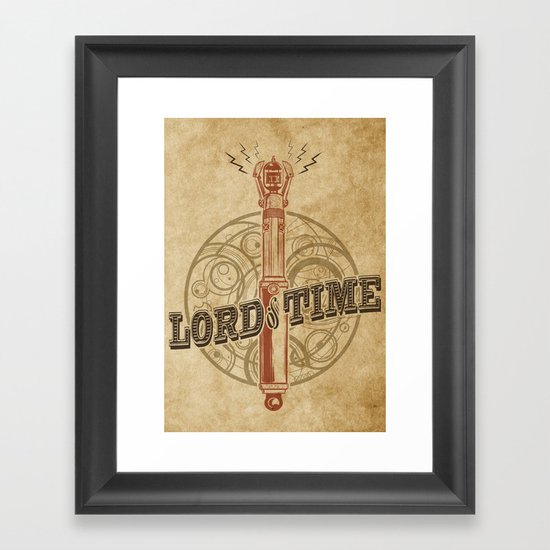 Steampunk Sonic Screwdriver Framed Art Print