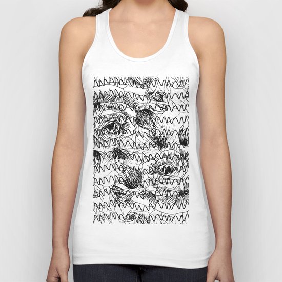 Floral graftti Unisex Tank Top