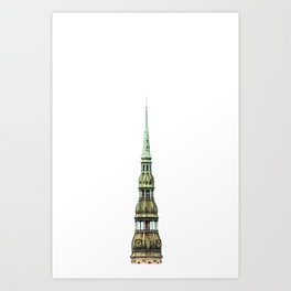 riga, latvia city landscape | minimalist tower photography Art Print | Travel, Close Up, City Landscape, Wall Art, Home Decor, Gift For Traveler, Minimalist, Tower, Modern, Contemporary 