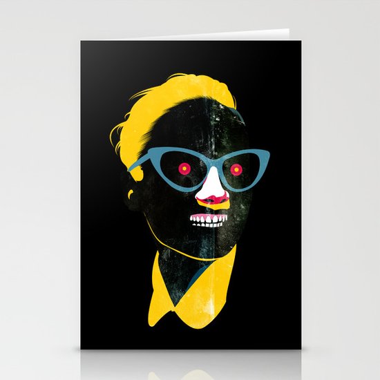 Smile in black Stationery Cards