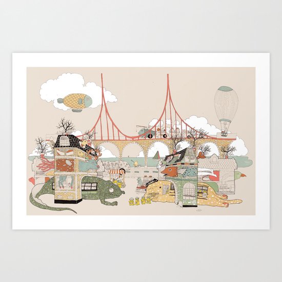 City of animamaly Art Print