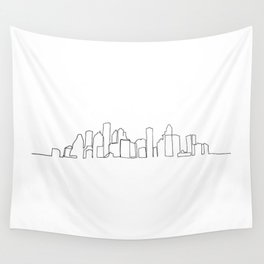Houston Skyline Drawing Wall Tapestry
