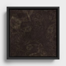 Brown dark Framed Canvas