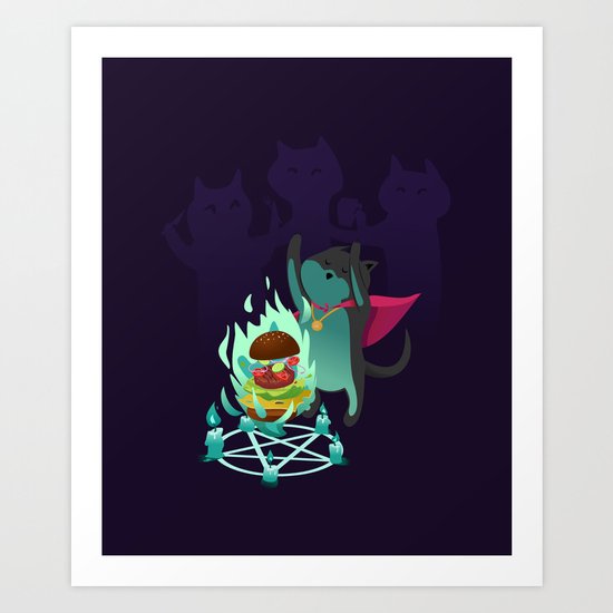 Nekonomnomicon Art Print