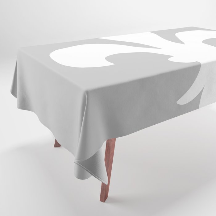 Fleur de Lis (White & Gray) Tablecloth