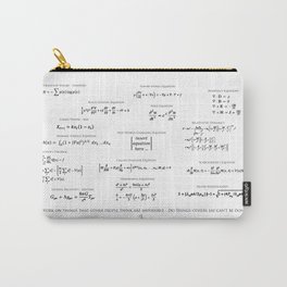 High-Math Inspiration 01 - Black Carry-All Pouch | Black and White, Graphic Design, Illustration, Typography 