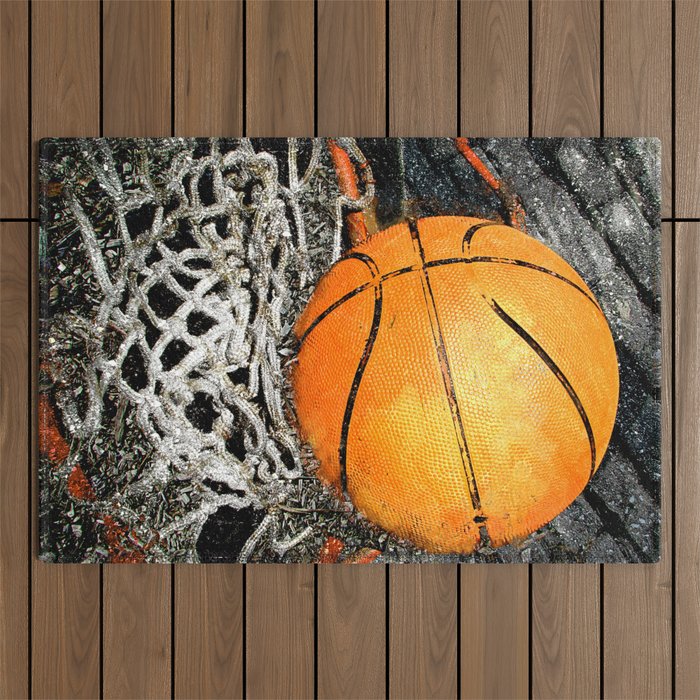 Basketball art swoosh 58 Outdoor Rug