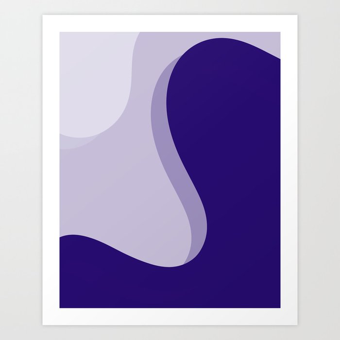 Purple Curves Art Print