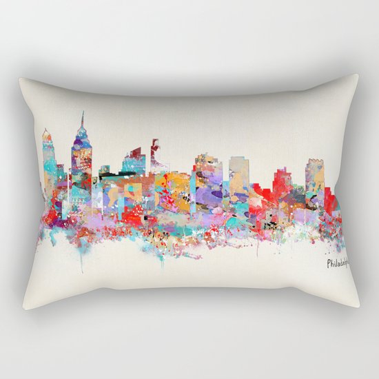 Philadelphia Pennsylvania skyline Rectangular Pillow