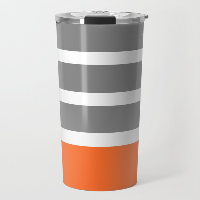 Orange Stripe Travel Mug