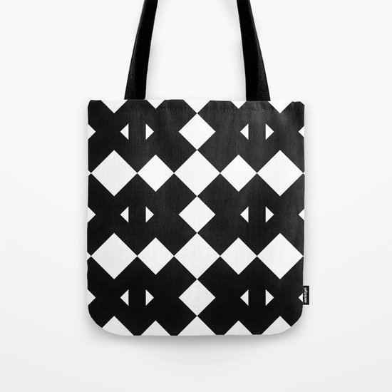 Branting Black & White Pattern Tote Bag