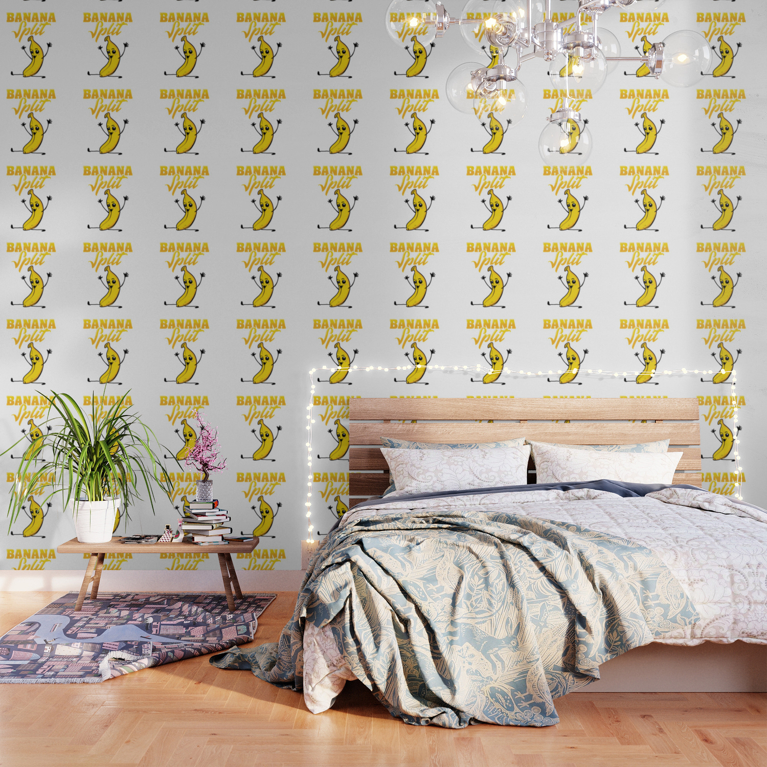 Cute Funny Banana Split Gymnast Pun Wallpaper By The Perfect Presents Society6