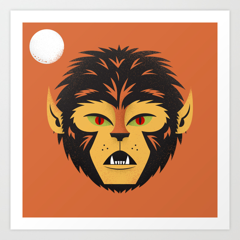 The Wolfman Art Print By Jhclarkiv Society6 Check out this fantastic collection of wolf art wallpapers, with 66 wolf art background images for your desktop, phone or tablet. the wolfman art print by jhclarkiv