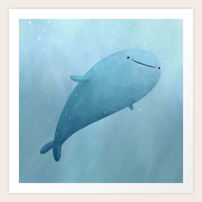 Cute Whale Shark Art Print by Sophie Corrigan | Society6