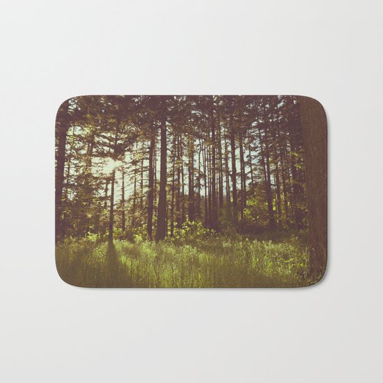 Summer Forest Sunlight Bath Mat