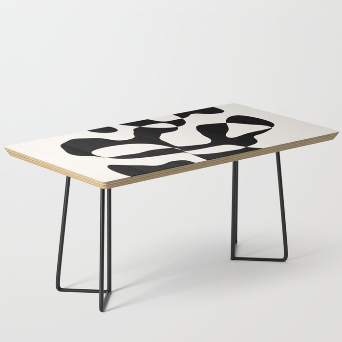 Organic Black Abstract Shapes Coffee Table