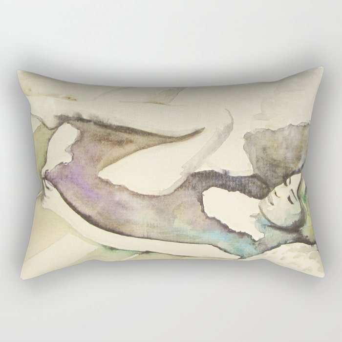 Girl On The Bench Rectangular Pillow By Tatyanailieva Society6
