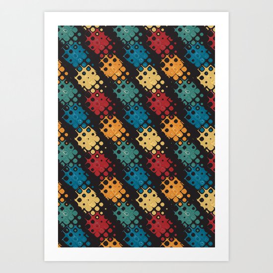 retro abstract Art Print