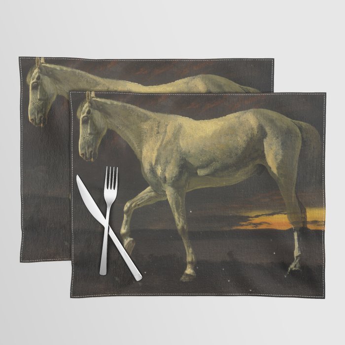 Albert Bierstadt - White Horse and Sunset Placemat