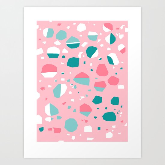 Airhead - memphis throwback retro vintage pastel pink palm springs socal california dreamer pop art Art Print