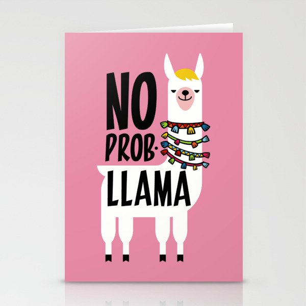 No Prob-Llama Stationery Cards