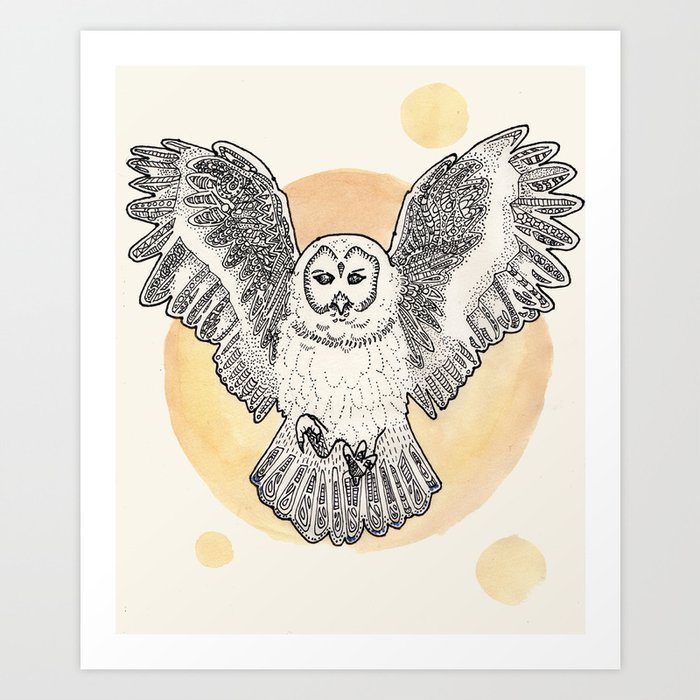 Owl Be Back Art Print