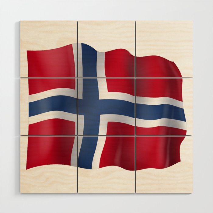Norway flag Wood Wall Art