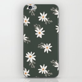 springtime daisies// forest green // by Ali Harris iPhone Skin