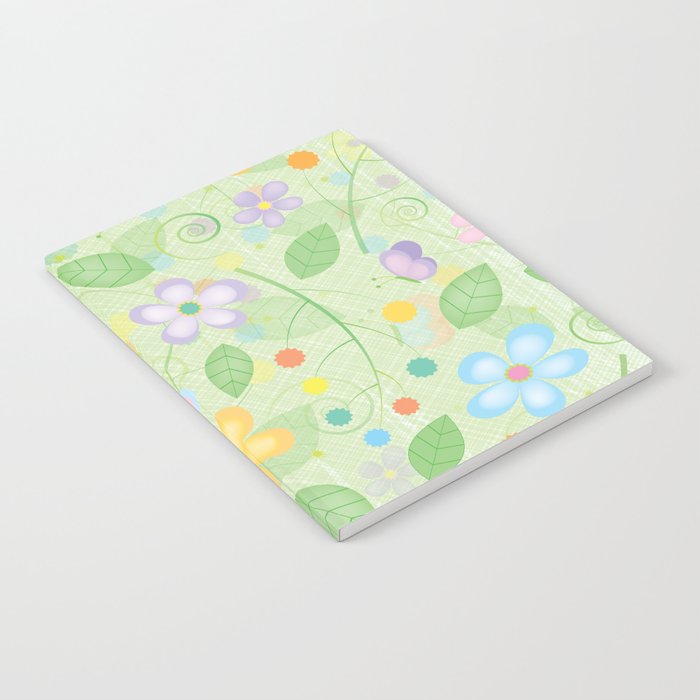 Floral and Butterfly Pattern - Spring Blossom Notebook