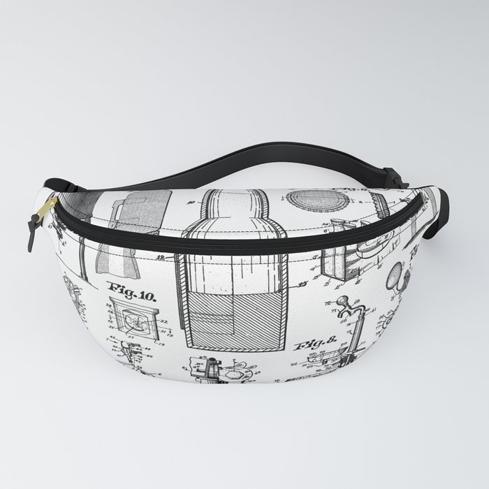 Craft Beer Brewing Home Brewer Vintage Patent Print Fanny Pack by
